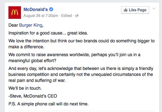 La respuesta de McDonalds a la propuesta McWhopper