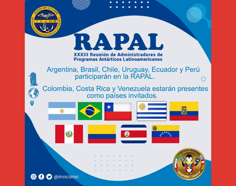 Quito será sede de la XXXIII reunión de países latinoamericanos con programas en Antártida